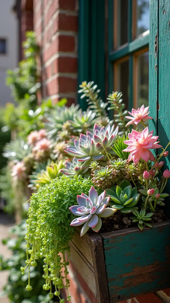 succulent showcase adds charm