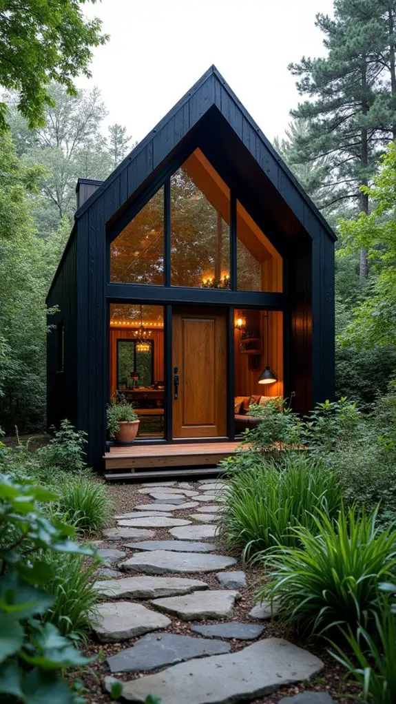 sustainable black cottage design