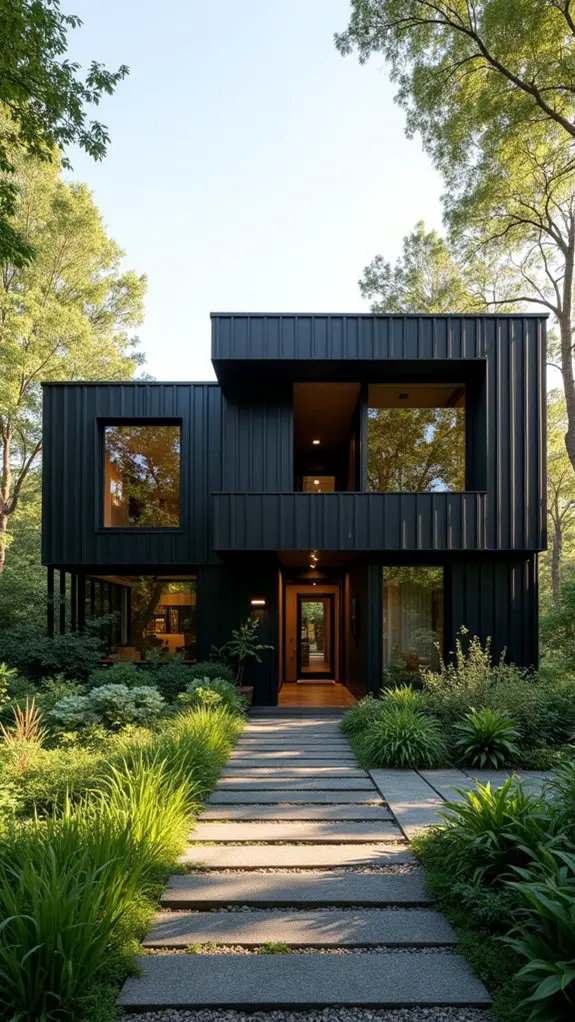 sustainable black home design