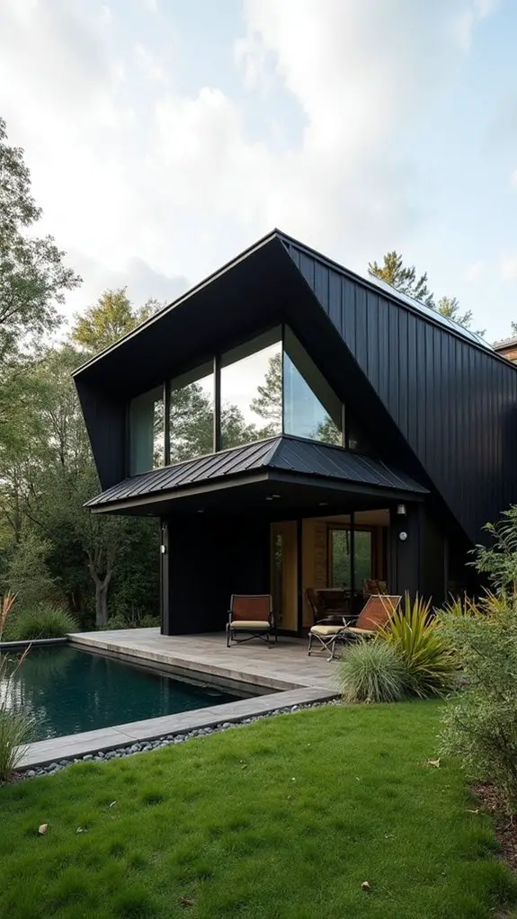 sustainable black modern home