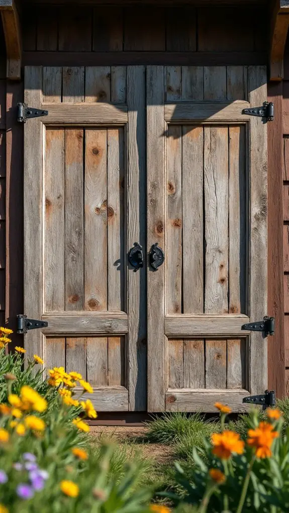 sustainable rustic wood shutters