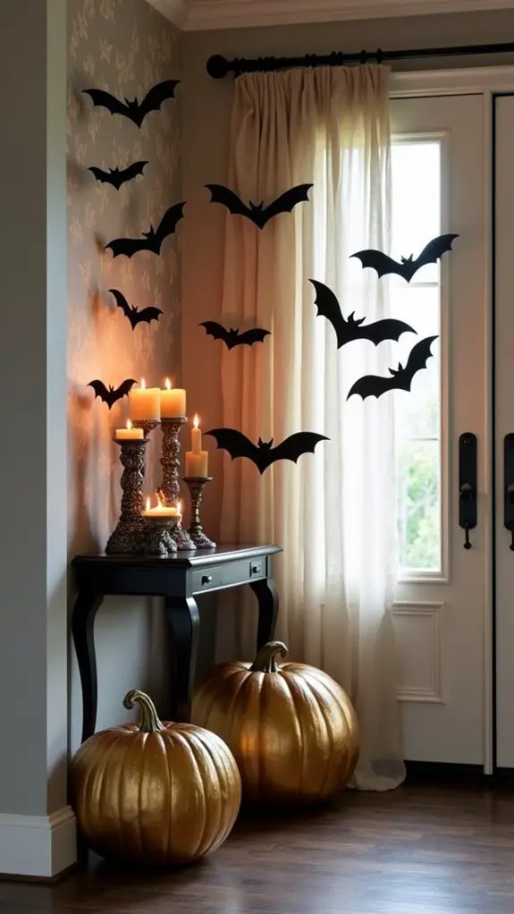 tasteful halloween bat decor