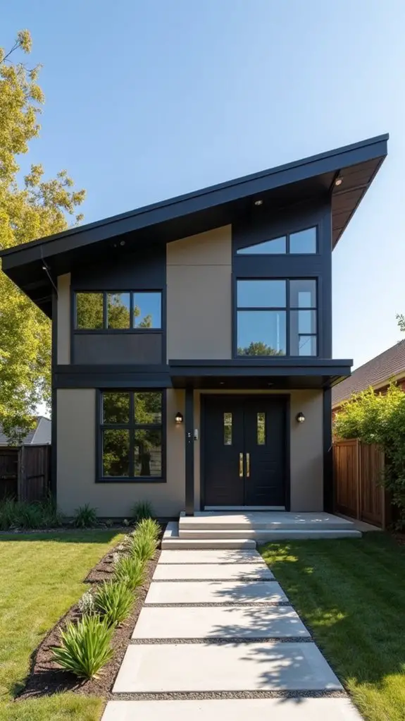 taupe and black geometry