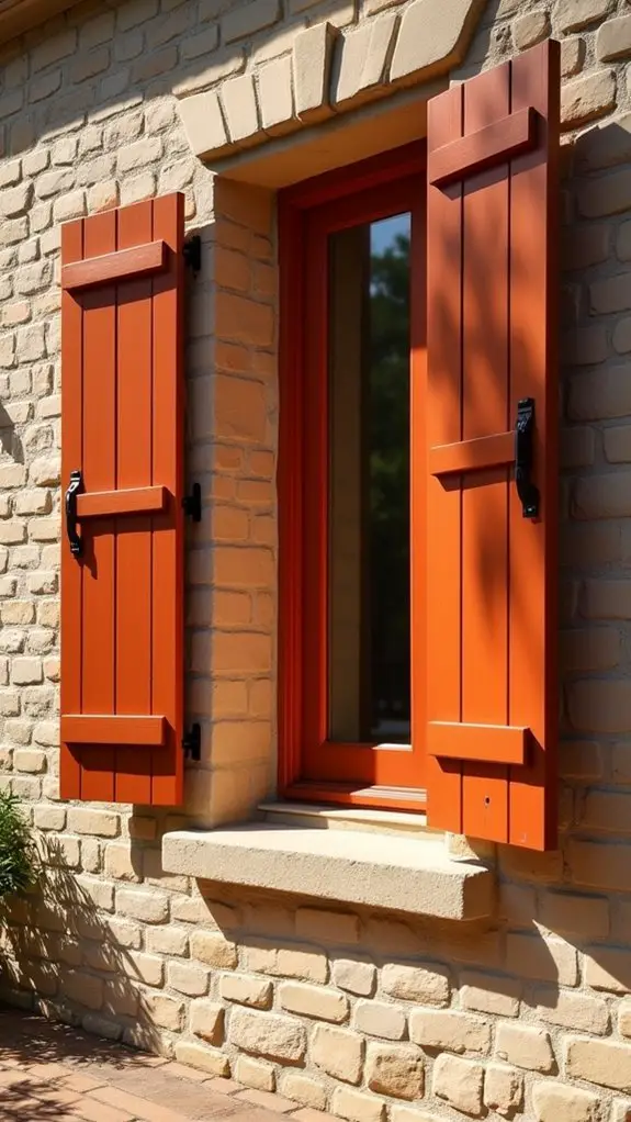 terracotta shutters enhance elegance