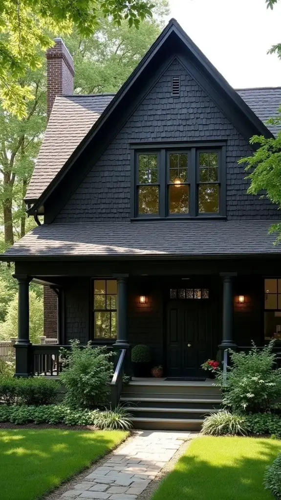 textured black siding elegance