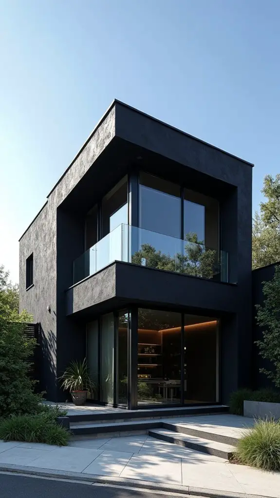 textured black stucco elegance