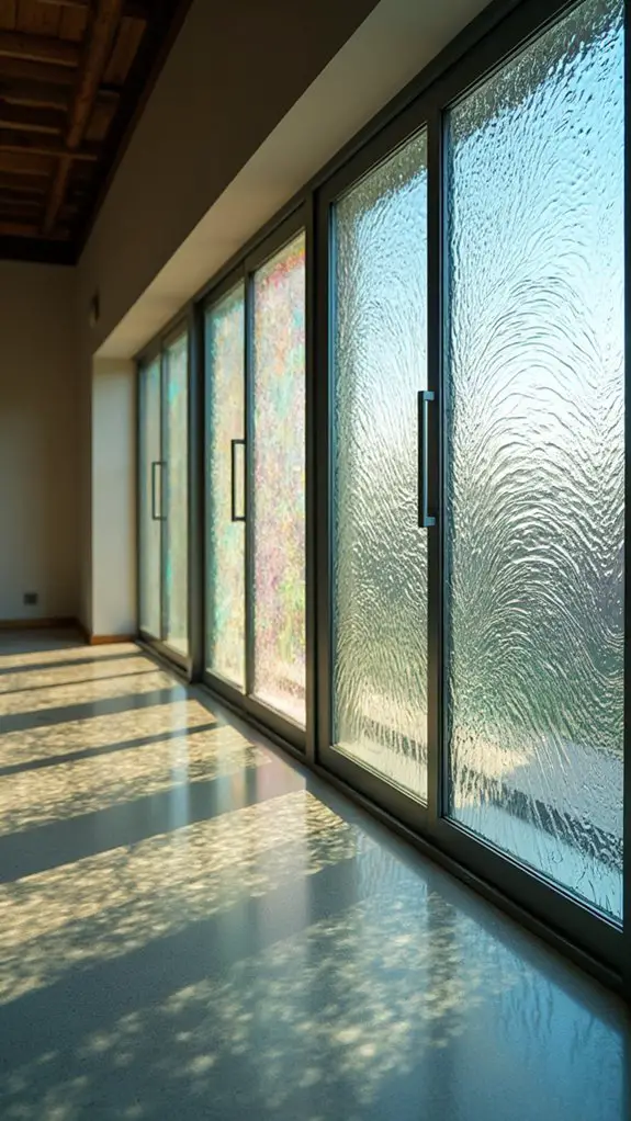 textured glass enhances aesthetics