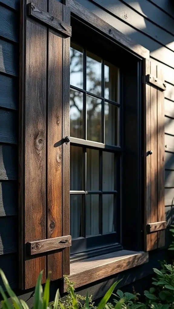 textured shutters enhance exteriors