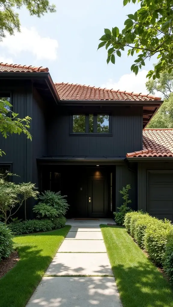 timeless black and terracotta elegance