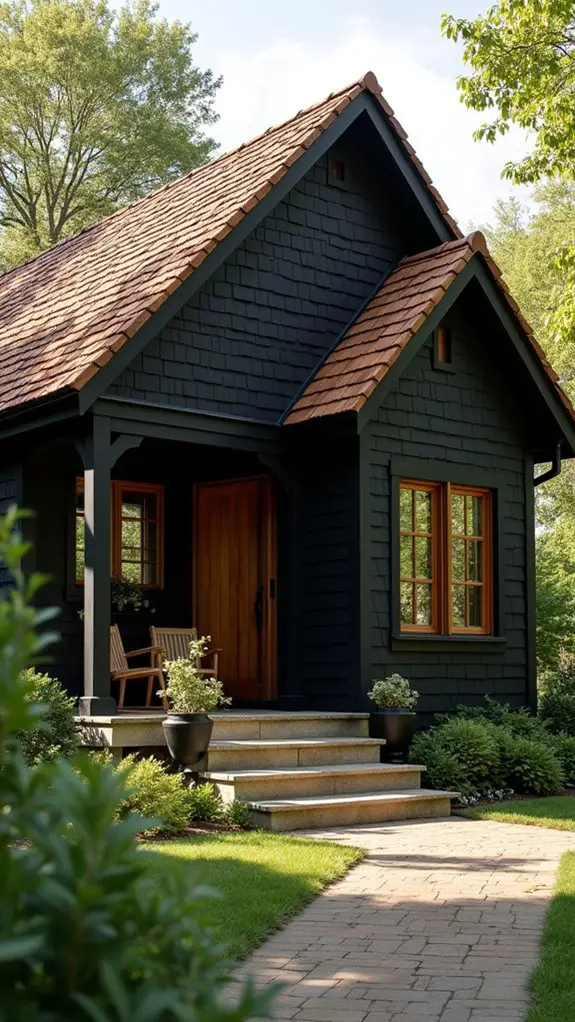 timeless black cedar cottage