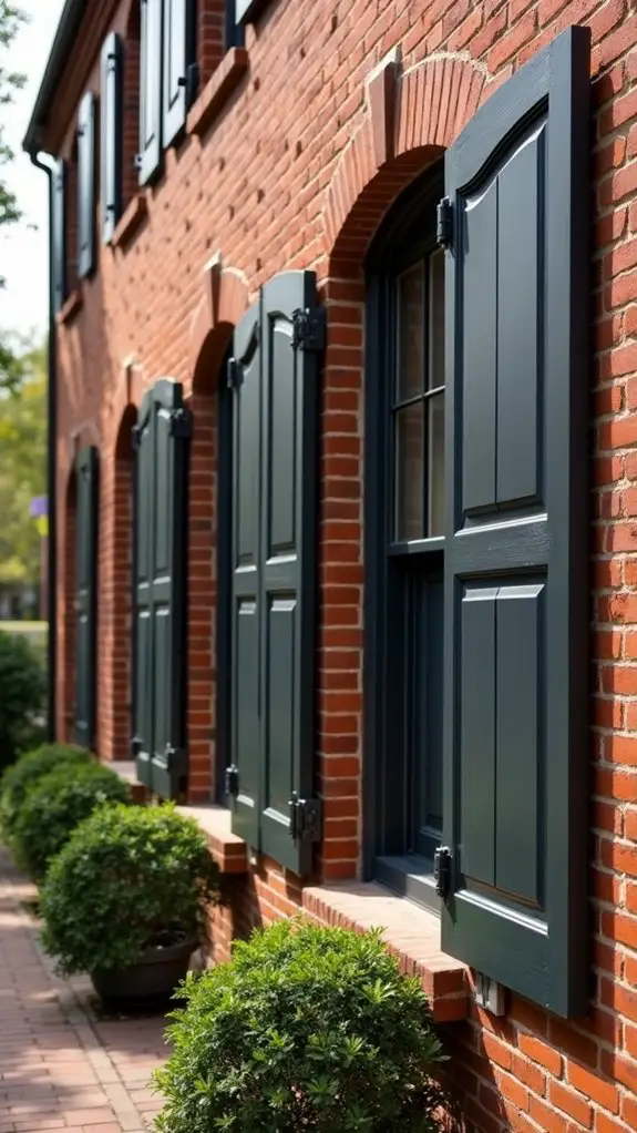 timeless charcoal shutters elegance