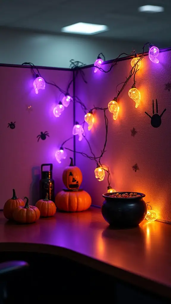 transform cubicle with lights