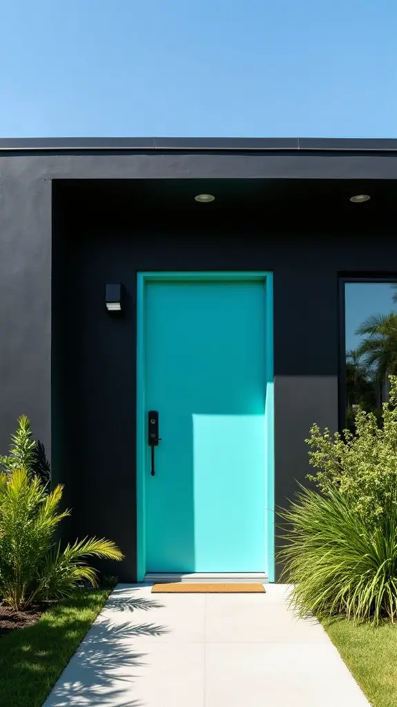 turquoise door beachy paradise