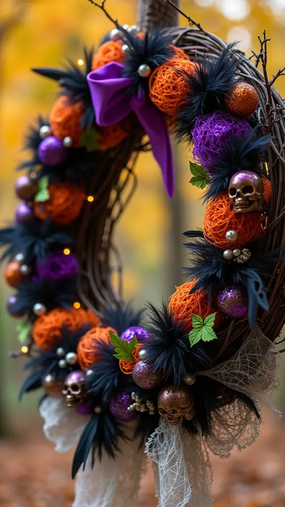 unexpected halloween wreath design