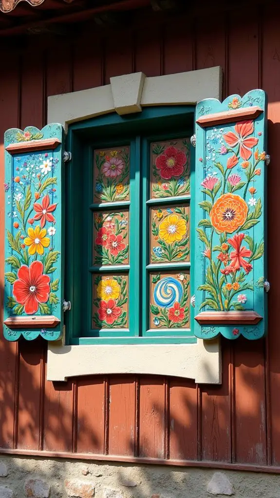 unique artistic window shutters