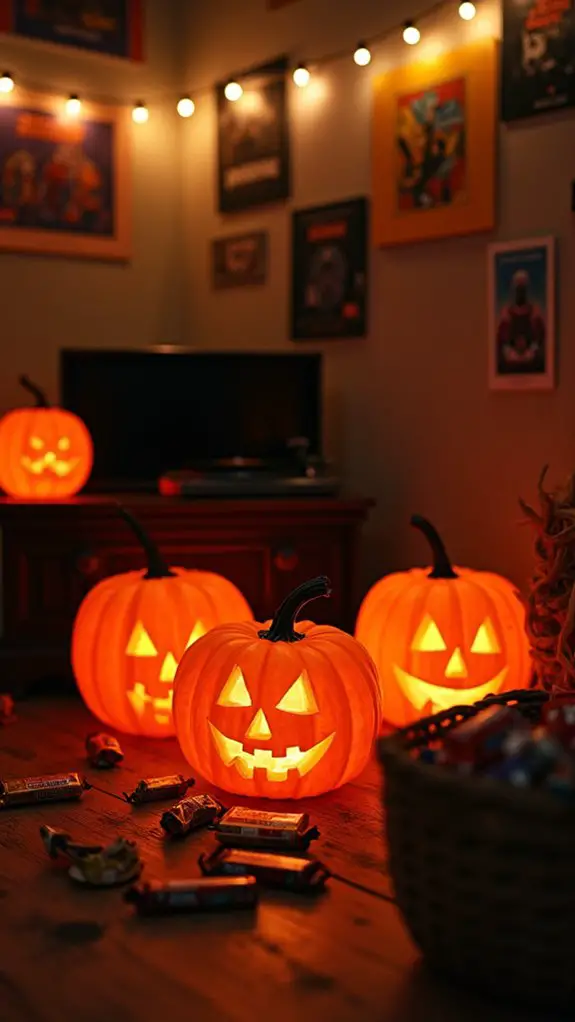 vhs tape pumpkin decor