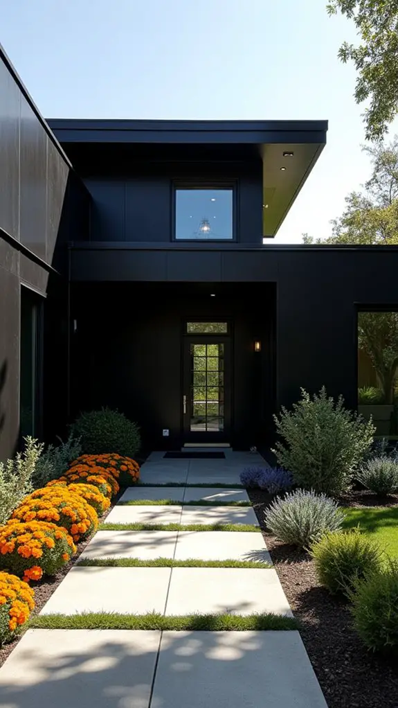 vibrant accents on black