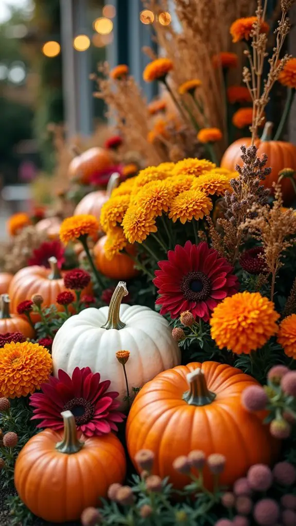 vibrant autumn floral arrangements
