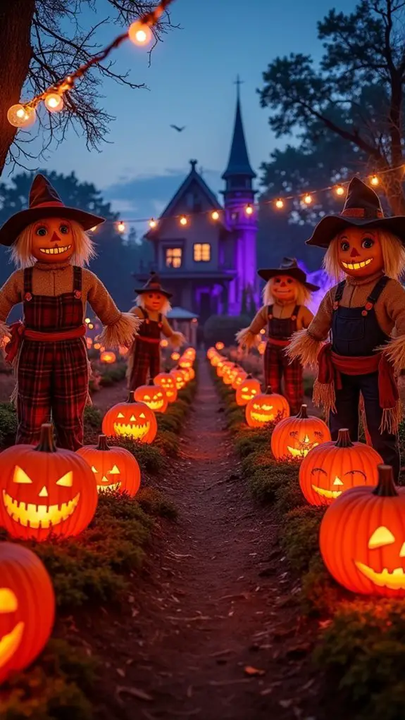 vibrant autumn pumpkin display