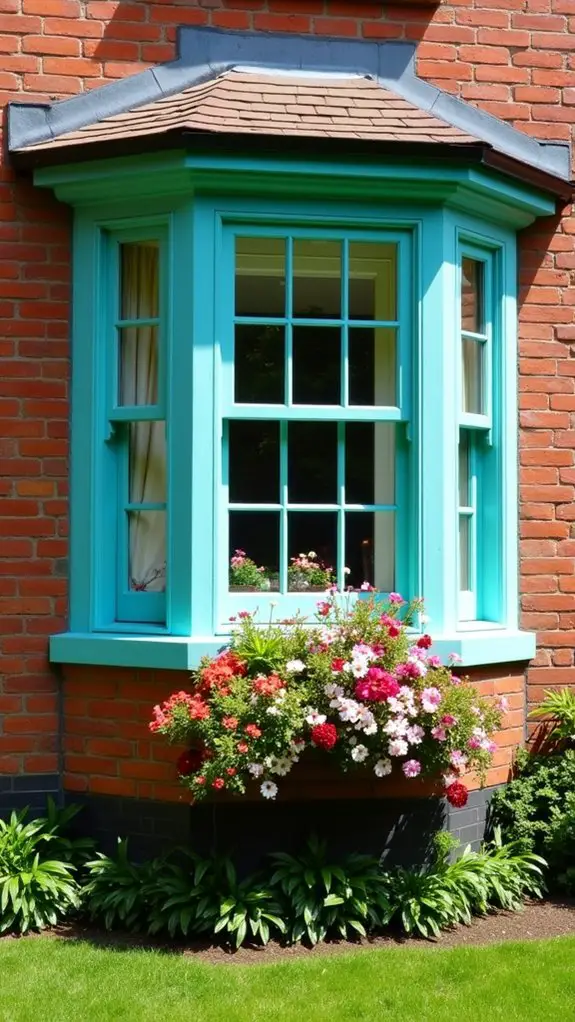 vibrant colorful bay windows
