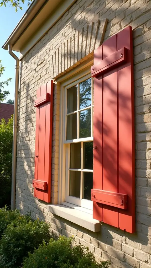 vibrant coral brick contrast