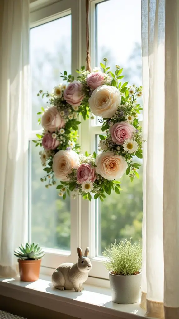 vibrant floral wreaths decor