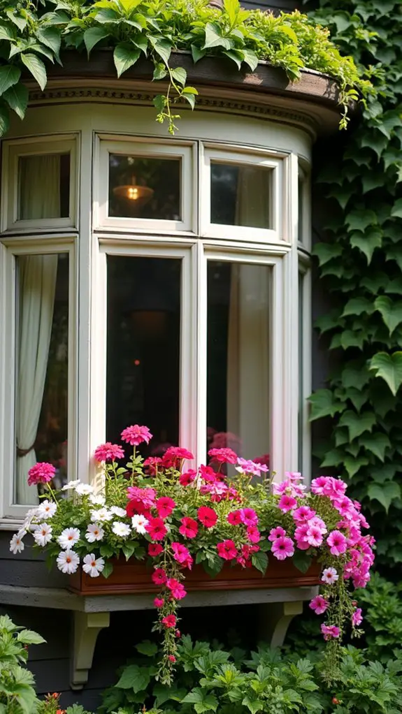 vibrant flower box displays