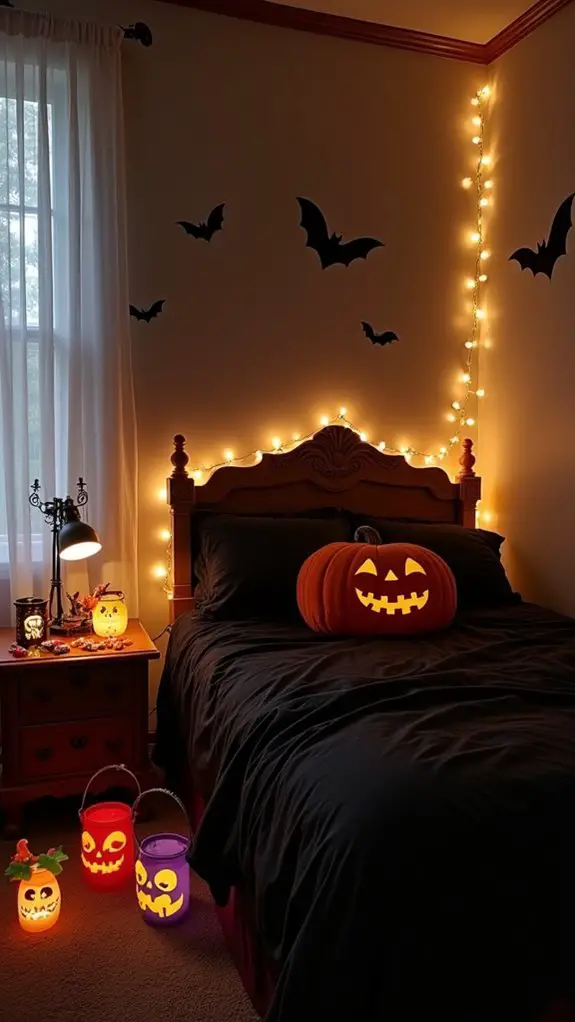 vibrant halloween treat buckets