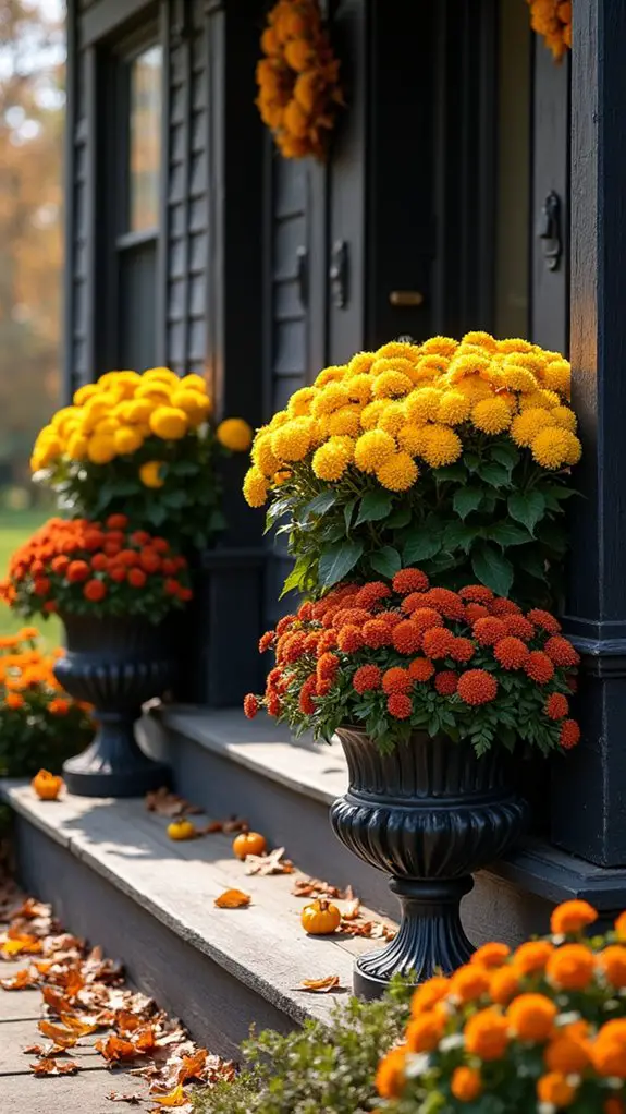 vibrant mums enhance autumn ambiance