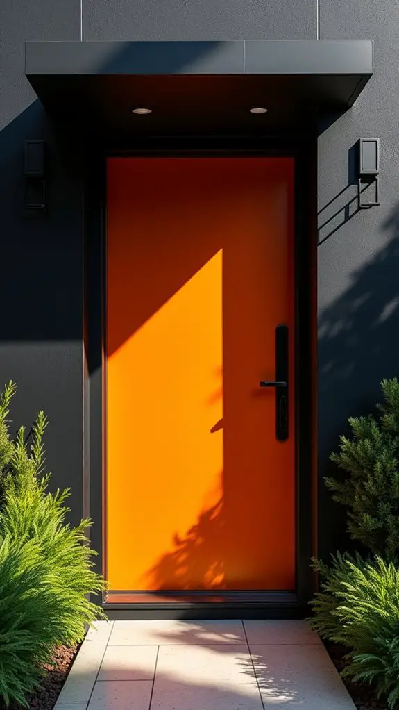 vibrant orange door energy