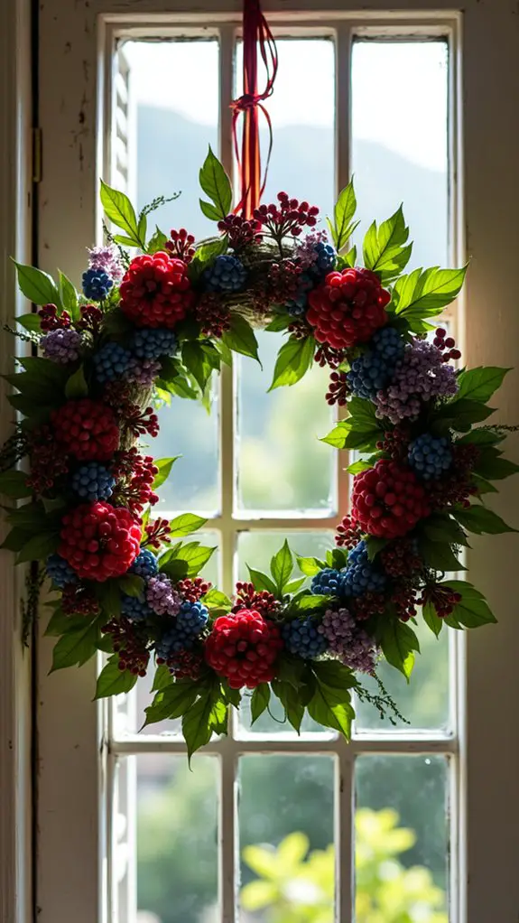 vibrant seasonal berry wreaths