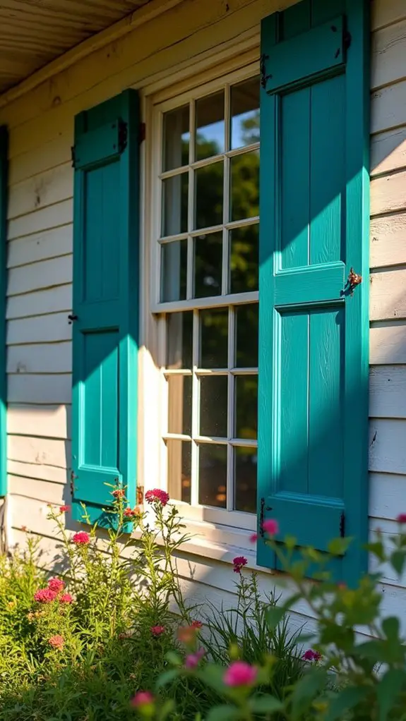 vibrant shutters enhance exteriors