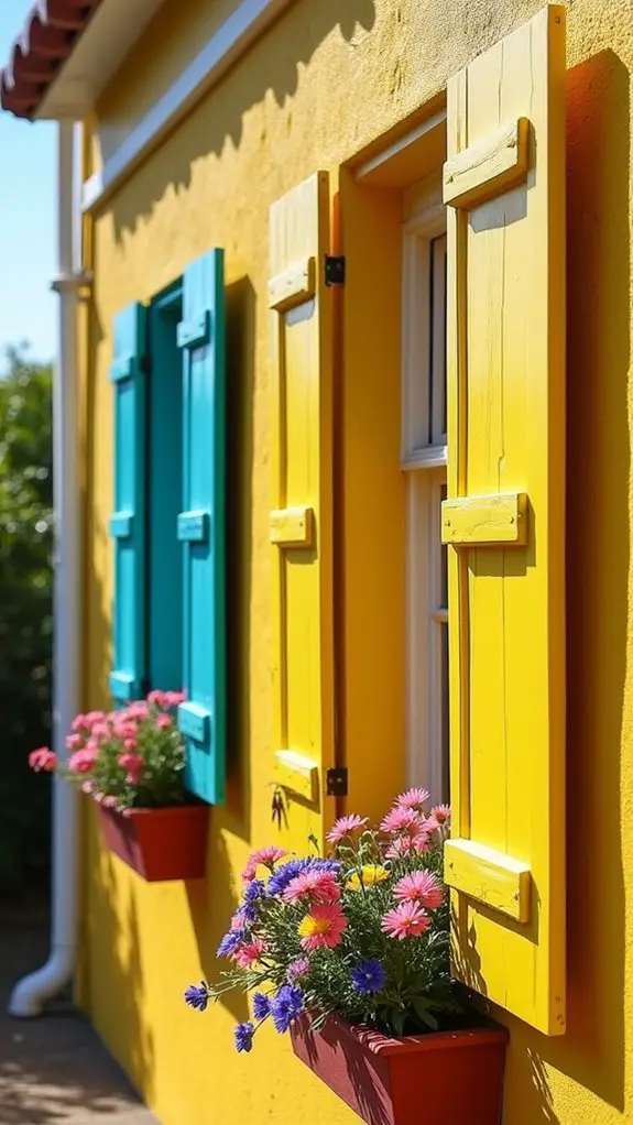 vibrant shutters enhance homes