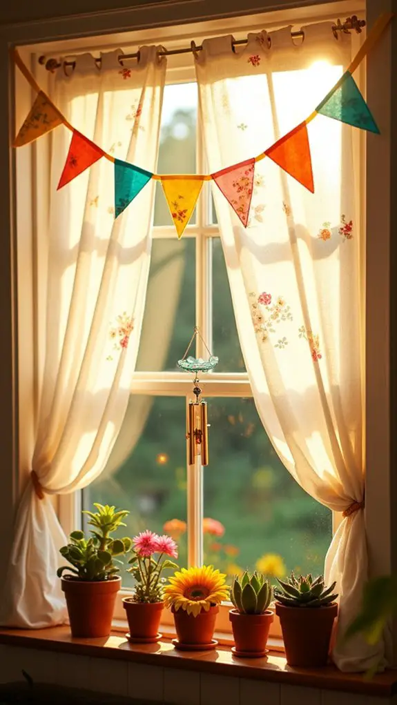 vibrant summer decorations displayed