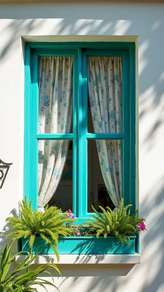 vibrant teal exterior transformation