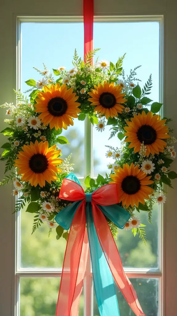 vibrant tropical summer wreaths