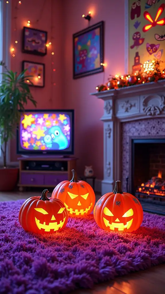 vibrant whimsical halloween decor