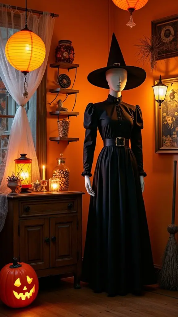 vintage halloween costume display