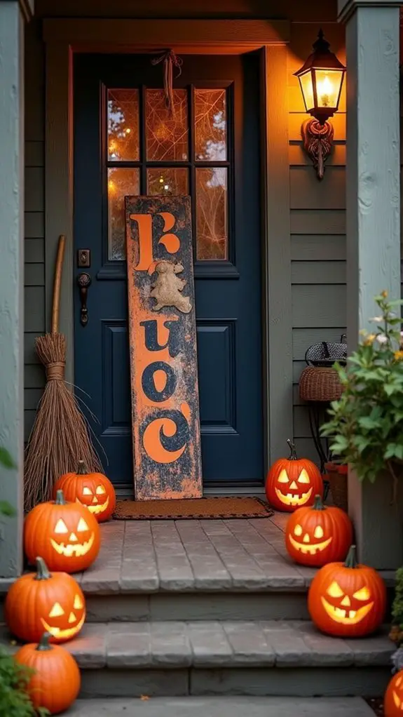 vintage halloween porch decor