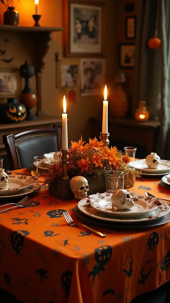 vintage halloween tablecloth designs
