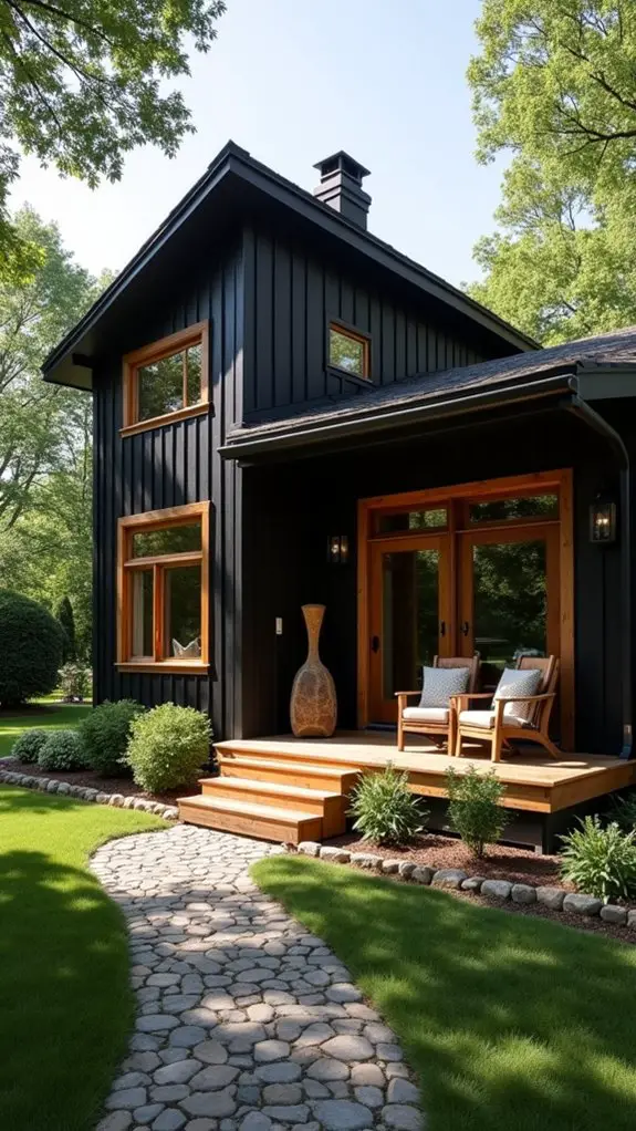 warm black and pine