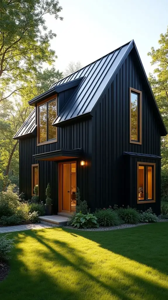 warm black and wood