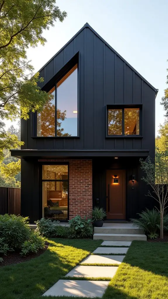 warm brick striking black