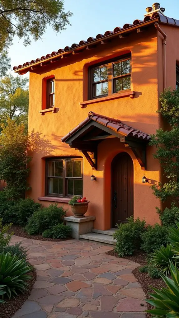 warm earthy hues exterior