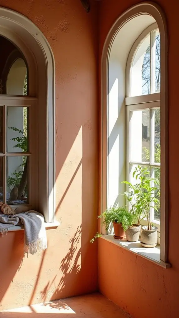 warm earthy window trim