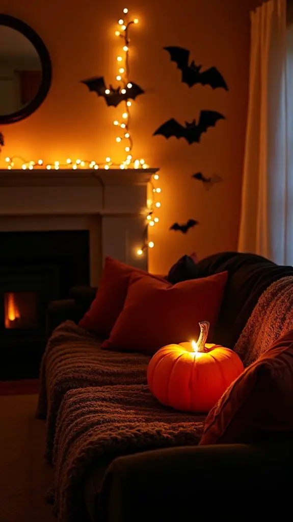 warm glow with string lights