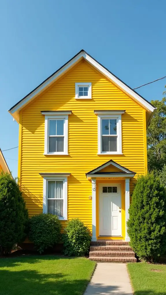 warm golden hue exterior