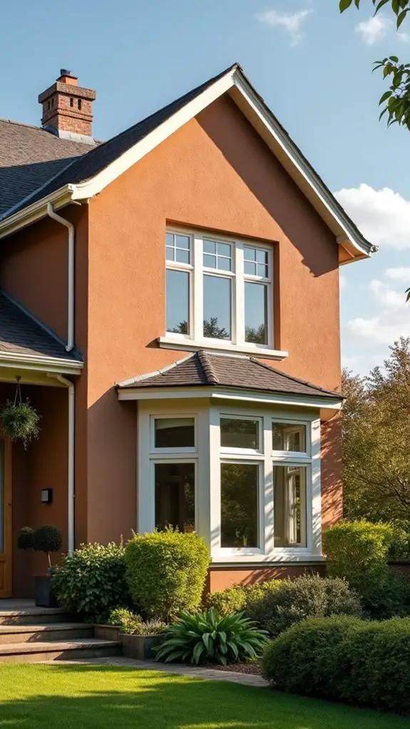 warm taupe exterior sophistication