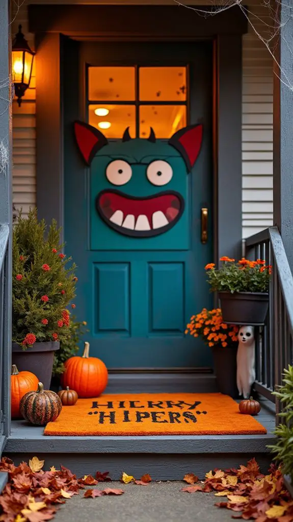 welcoming halloween door mats