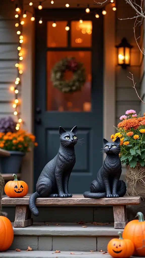 whimsical black cat decor